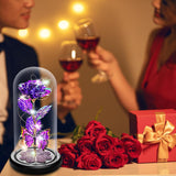 Galaxy Rose Glass Dome Gift