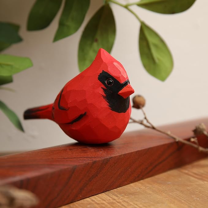 Handcrafted Wooden Bird Figurines