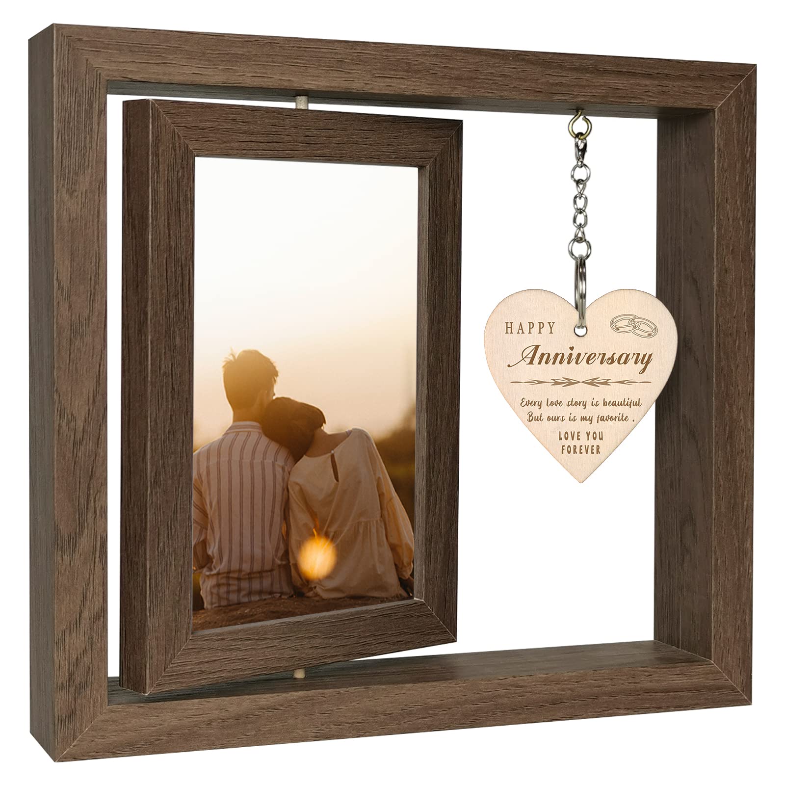I Can't Say I Love You Enough - So This is Your Reminder Rotating Picture Frame, Sentimental I Love You Reminder Gifts for Her Him Girlfriend Boyfriend (Display 2 4x6)
