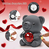 Teddy Bear Preserved Rose Necklace