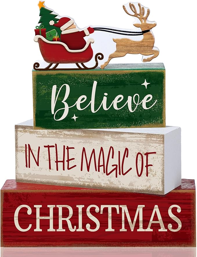 Christmas Wooden Table Decor