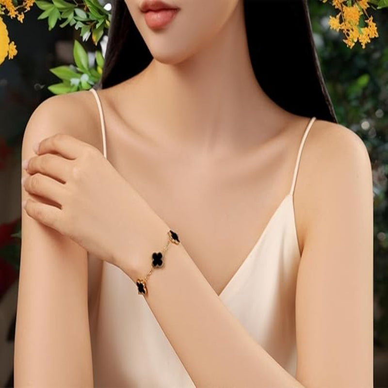 Four Leaf Clover Gold Bracelet