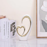 Ceramic Heart Sculpture Set
