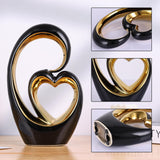 Ceramic Heart Sculpture Set
