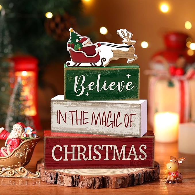 Christmas Wooden Table Decor