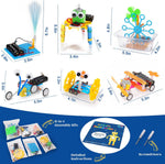 STEM Robotics Kit 6 Set Science Experiments Project Activities Toys for Kids 4-8 8-12 Engineering Building Electronic Motor Robot Kid Craft Boy Girl 5 6 7 8 9 10 12 Year Old Outdoor Toy