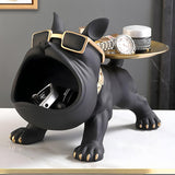 French Bulldog Tray Statue