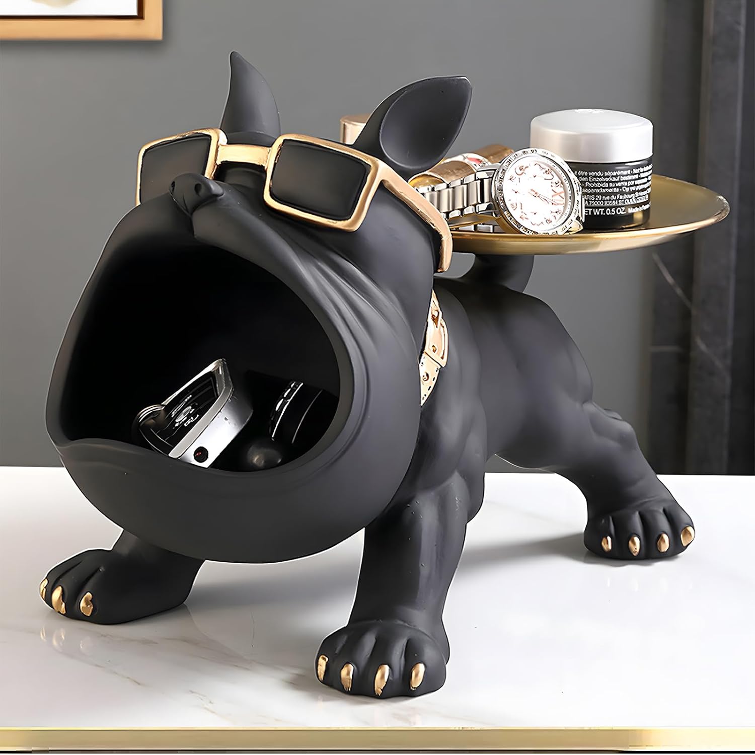 French Bulldog Tray Statue