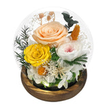 FIACO Gifts for Mom Women Birthday Preserved Flowers in Glass Dome Forever Fresh Flowers for Delivery Prime Long-Lasting Eternal Roses Gifts for Grandma Sister Daughter Wife Her Girlfriend Purple