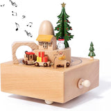 Wooden Christmas Music Box Collection