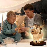 Highland Cow Resin Table Lamp