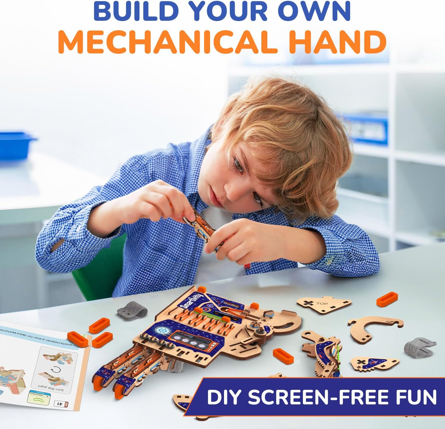 Smartivity DIY Robotic Mechanical Hand STEM Toy for Kids 8-14 Years Old | Parents Choice Award Winner I Birthday Gift for Kids | Engineering Kit for 8, 9, 10, 11, 12, 13, 14 Years Old Boys & Girls