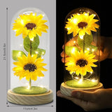 Sunflower Glass Dome Lamp