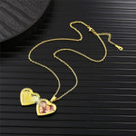 Heart Photo Locket Necklace