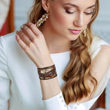 Leather Leopard Wrap Bracelet