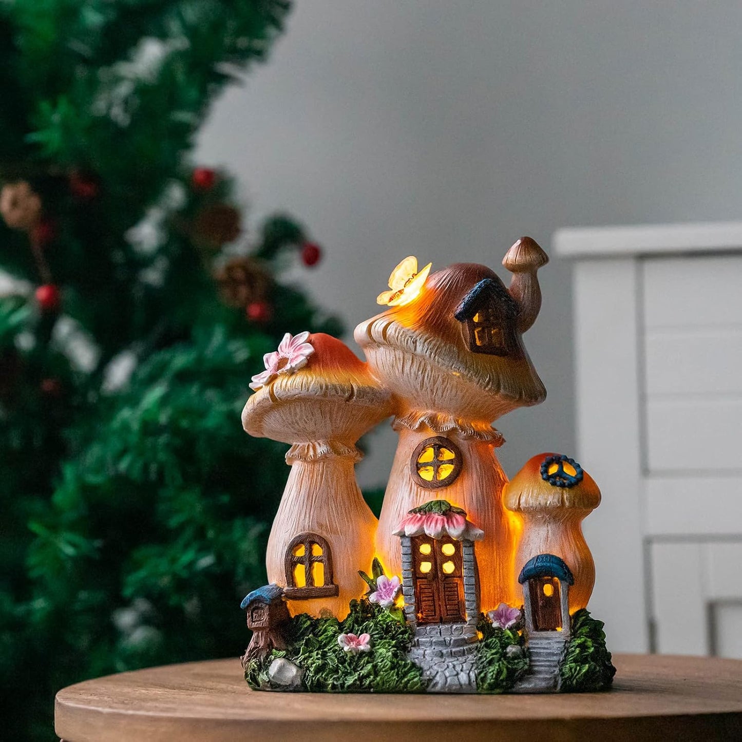 Solar Mushroom Fairy House