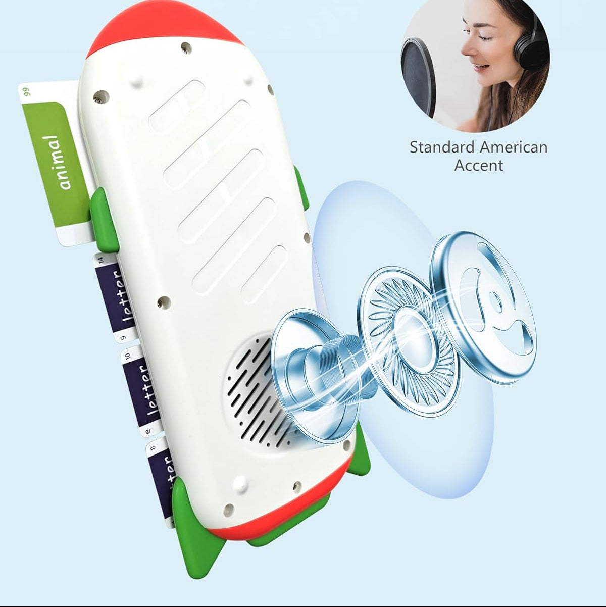 Spelling&Talking Flash Cards for Toddlers 3-8 Years Old - Speech Therapy with 107 Sight Words - Sensory Toys for Kids with Autism, Montessori Learning Toys, Ideal Gifts for Boys&Girls