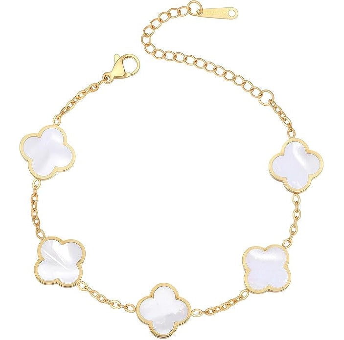 Four Leaf Clover Gold Bracelet