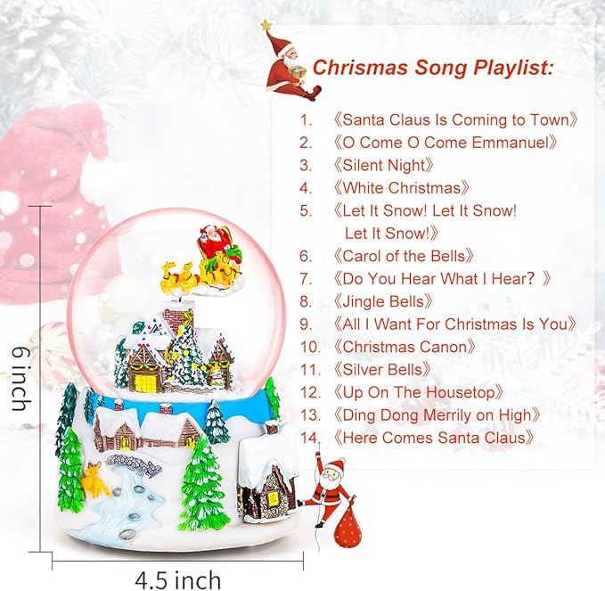Musical Christmas Snow Globe