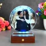 FANF&YKPY Personalized Crystal Custom Color Pictures - Heart-shaped Crystal Photo Frame, Birthdays, gift for her, Wedding Gifts, for Girlfriends, Husbands,Wife,Friends,Parents