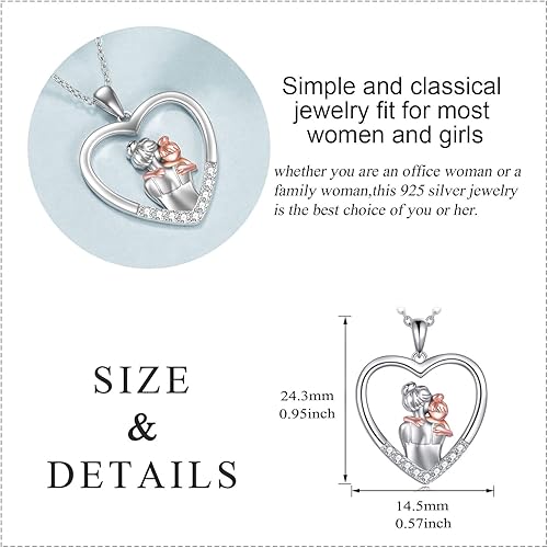 Sterling Silver Mother Necklace