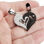 Heart Puzzle Couple Necklace