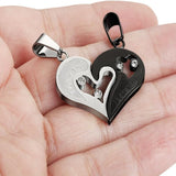 Heart Puzzle Couple Necklace