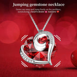 Preserved Real Red Rose with Necklace Forever Flowers Rose Birthday Gifts for Women Her Mom Wife Girlfriend Grandma on Valentines Mothers Day Sweetest Day Christmas Anniversary Romantic-Red