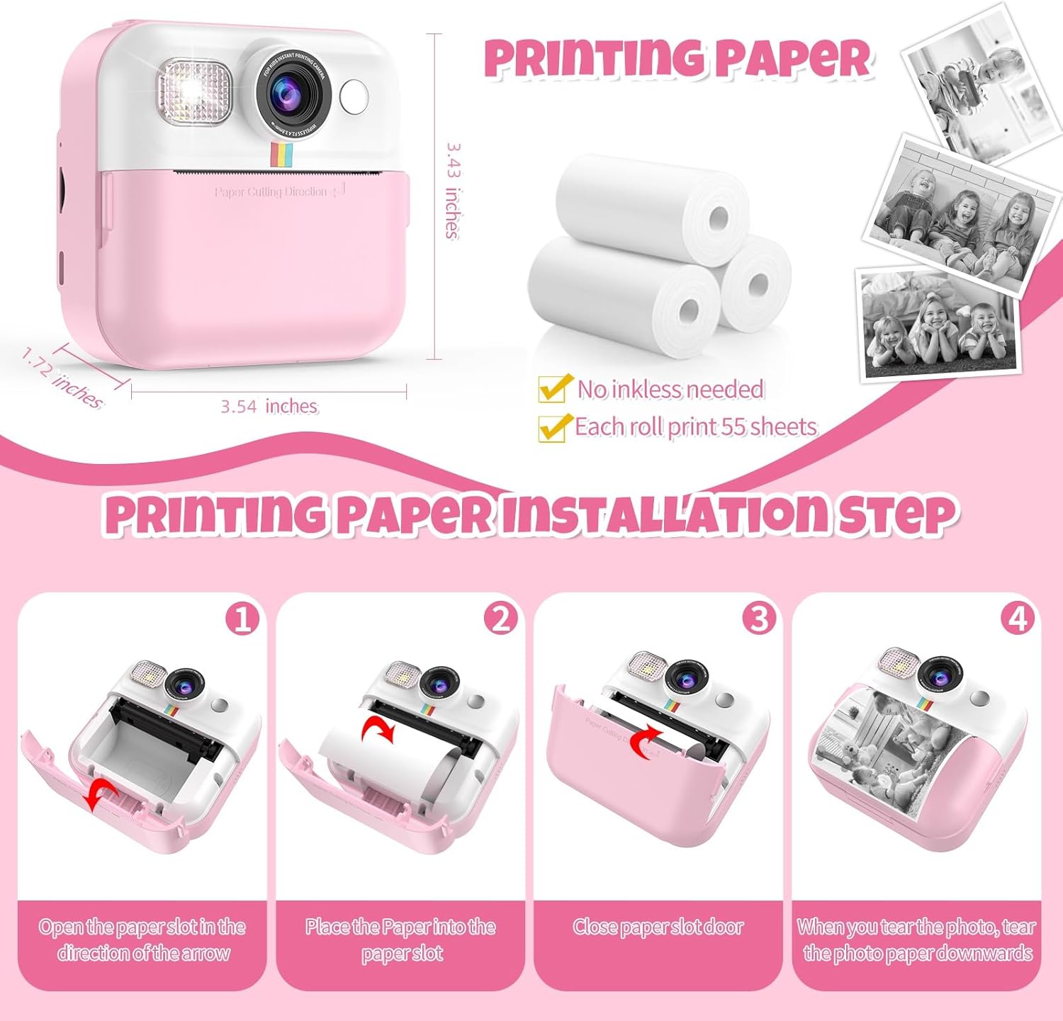 Instant Print Kids Camera