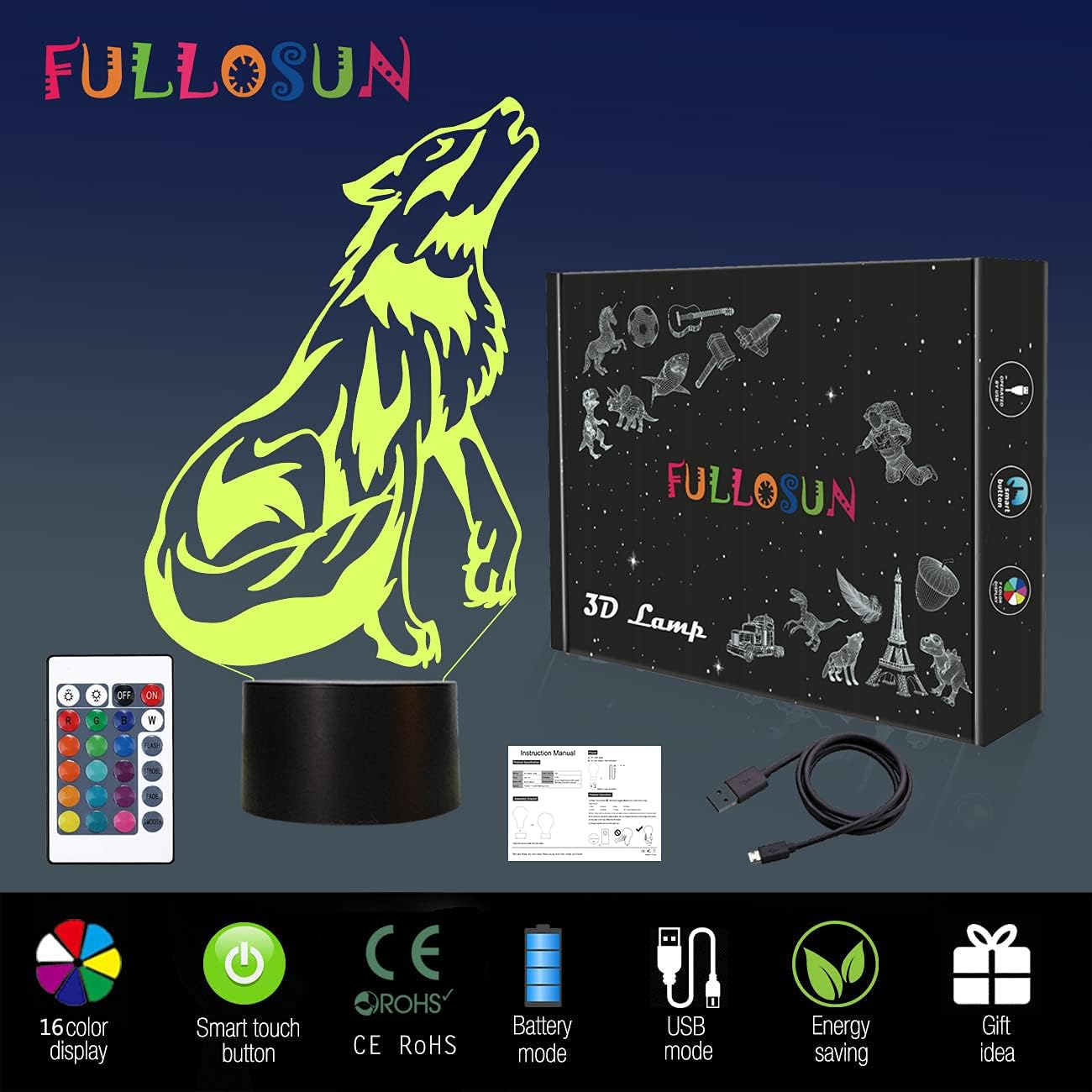 3D Illusion Night Lamp