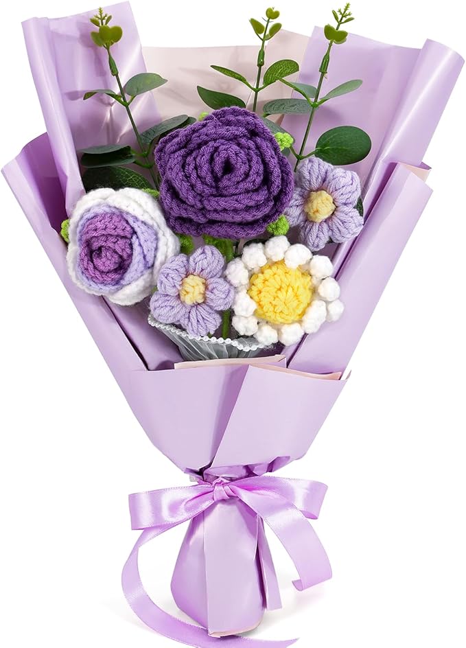 Crochet Flower Bouquet Gift Set