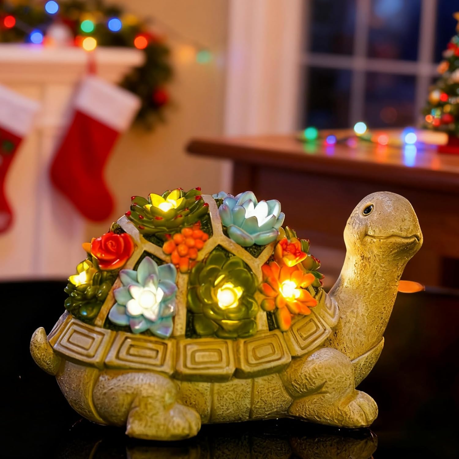 Solar Turtle Garden Statue
