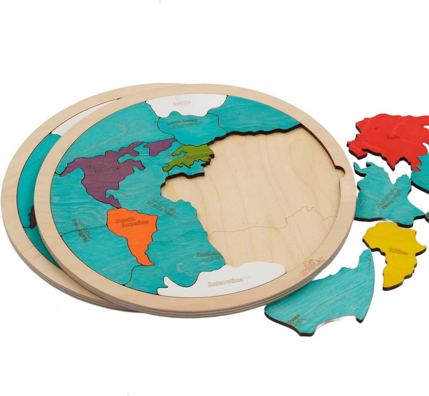 Wooden World Map Puzzle