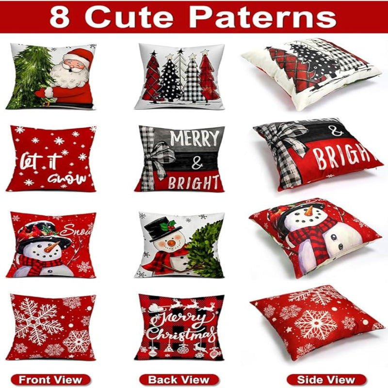 Festive Christmas Pillow Covers Set