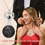 HITOP Rose Gifts for Women - Cute Teddy Bear with Preserved Real Roses Forever Flowers and I Love You in 100 Languages Necklace for Girlfriend Her Wife Mom Grandma on Birthdays, Anniversaries