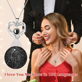 HITOP Rose Gifts for Women - Cute Teddy Bear with Preserved Real Roses Forever Flowers and I Love You in 100 Languages Necklace for Girlfriend Her Wife Mom Grandma on Birthdays, Anniversaries