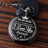 Engraved Pocket Watch for Son