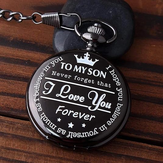 Engraved Pocket Watch for Son