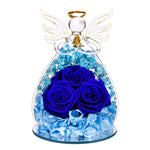 Beferr Valentines Day Rose Gifts for Her Women Mom Gifts for Birthday, Fresh Flowers for Delivery Forever Preserved Rose in Glass Angel Figurine, for Grandma Wife Daughter Girlfriend
