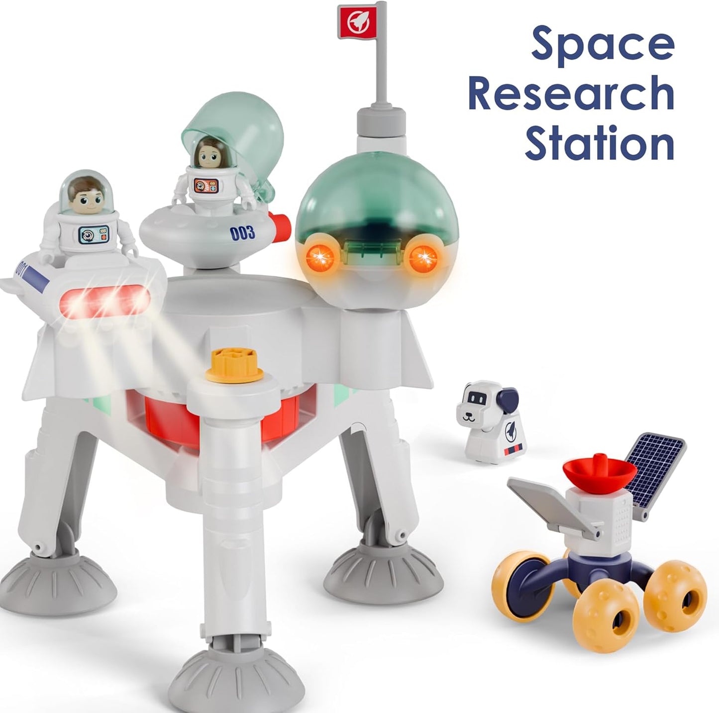 iPlay, iLearn Kids Space Toys, Spaceship Adventure Planet Playset W/ 2 Astronaut Rocket Shuttle, Boy Educational STEM Outer Space Solar System Toy, Cool Birthday Gift 3 4 5 6 7 8 Year Old Girl Toddler