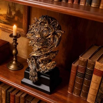Majestic Lion Resin Sculpture