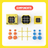 GiiKER Tic Tac Toe Bolt Game, Original 3-in-1 Handheld Games, Portable Travel Games for Car Ride, Toys Gift Idea for Kids and Adults, Stocking Stuffers Birthday Gifts for Boys Girls - Yellow