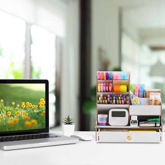 Wooden Desk Organizer Set