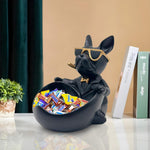 French Bulldog Bowl Sculpture Set
