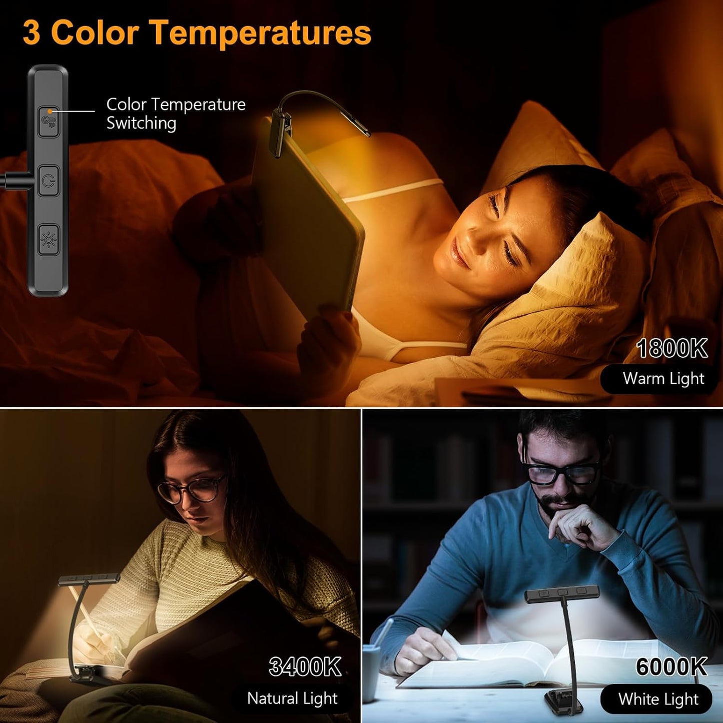 Bedside Reading Clip Light