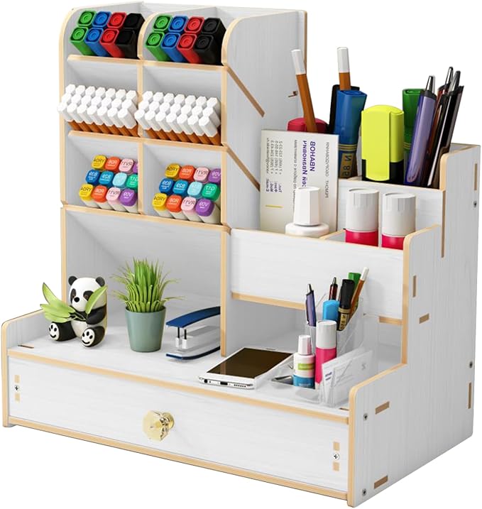 Wooden Desk Organizer Set