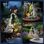 Solar Elephant Garden Statue