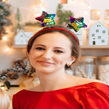 Diademas de Navidad y diadema de disfraces, accesorios de Navidad de Papá Noel, decoraciones de fiesta para mujeres