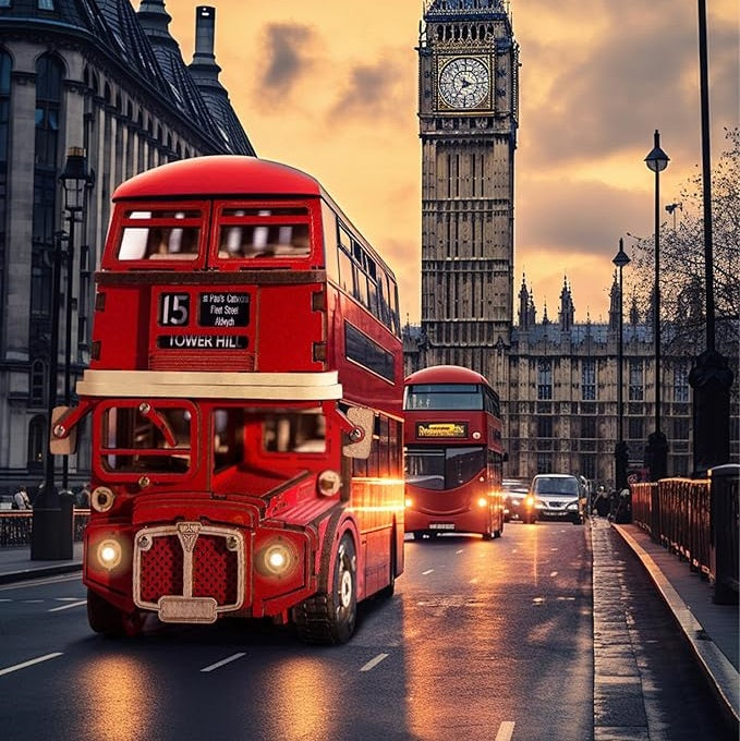 Wooden London Tour Bus