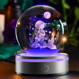 IFOLAINA Romantic Christmas Couple Gifts for Wife Girlfriends I Love You Gifts for Her Anniversary Birthday Valentines Day 3D Crystal Ball Night Light Glass Globe Decorative Decor